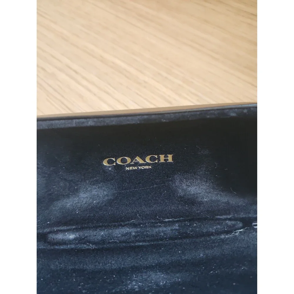 Coach Black Leather Glasses Case